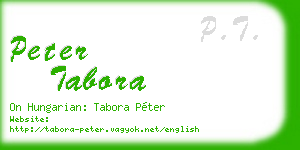peter tabora business card